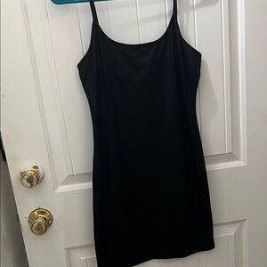 SHEIN Black Mini Slip Dress with Spaghetti Straps